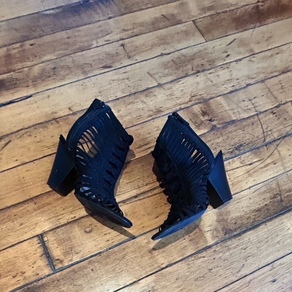 JustFab Abba Heeled Black Sandal